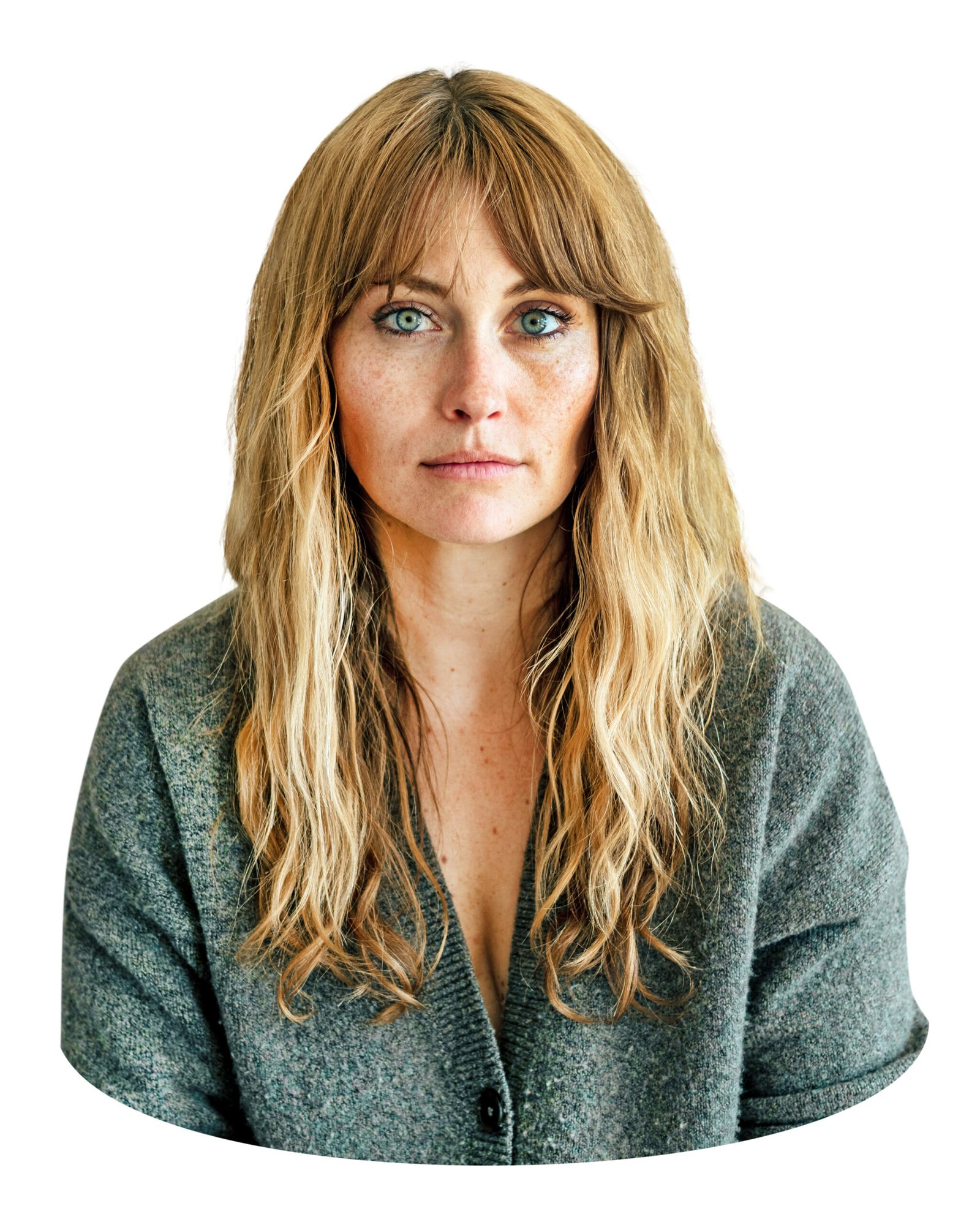 Png caucasian woman portrait, transparent background